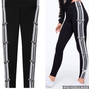 VS PINK HTF BLING PUP DOGS COZY LEGGINGS SMALL